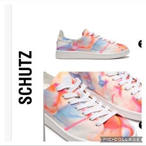 NWT Schutz Ofelia Bright Tie Dye Sneakers 10